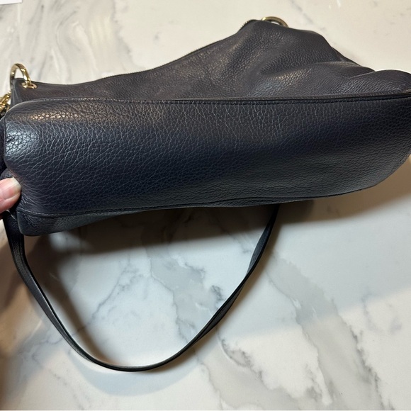 Authentic Coach MIA Shoulder Bag - Navy Blue | F28966 | Refined Pebble Leather - Picture 13 of 16